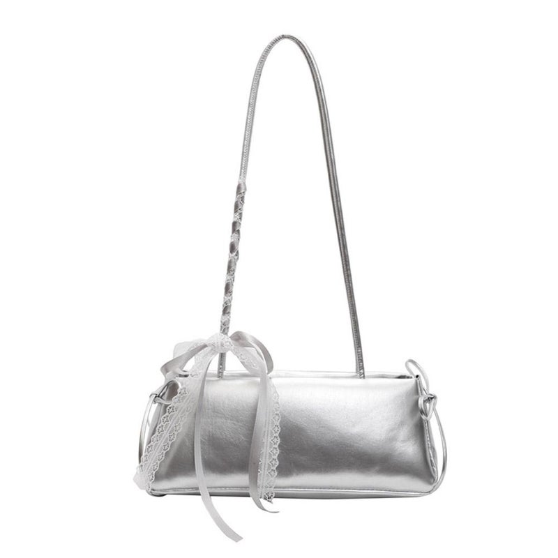 Korean-style trendy niche minimalist ballet-inspired beautiful underarm bag, casual, chic, versatile, and sophisticated shoulder/handbag.